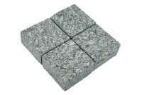 Гранитная брусчатка RKS SLATE Grey Pearl, пиленая 100х100 мм на дорожке | Купить гранитную брусчатку в Ижевске | Мощение, ландшафтный дизайн