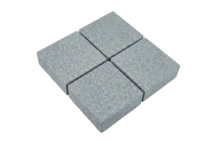 Гранитная брусчатка RKS SLATE Сильвер Пёрл (Silver Pearl), пиленая 100х100 мм на дорожке | Купить гранитную брусчатку в Ижевске | Мощение, ландшафтный дизайн